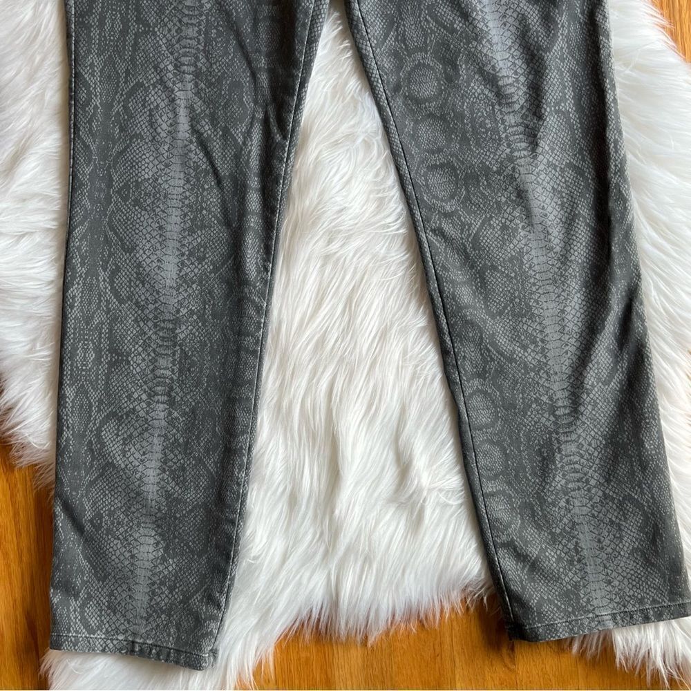 Women’s Gray Snakeskin Pattern High Rise Elliott Lauren Jeans 10 , Date Night - Picture 3 of 6